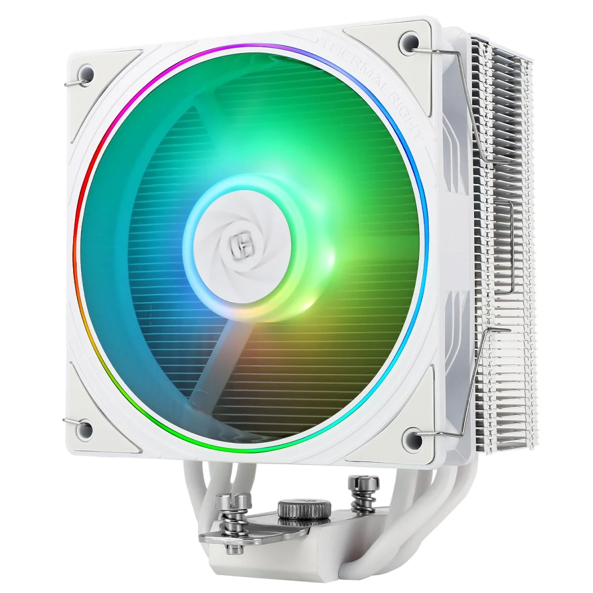 مبرد هوائي للمعالج Thermalright Assassin Spirit 120 EVO White ARGB بأربعة أنابيب حرارية وLGA1700