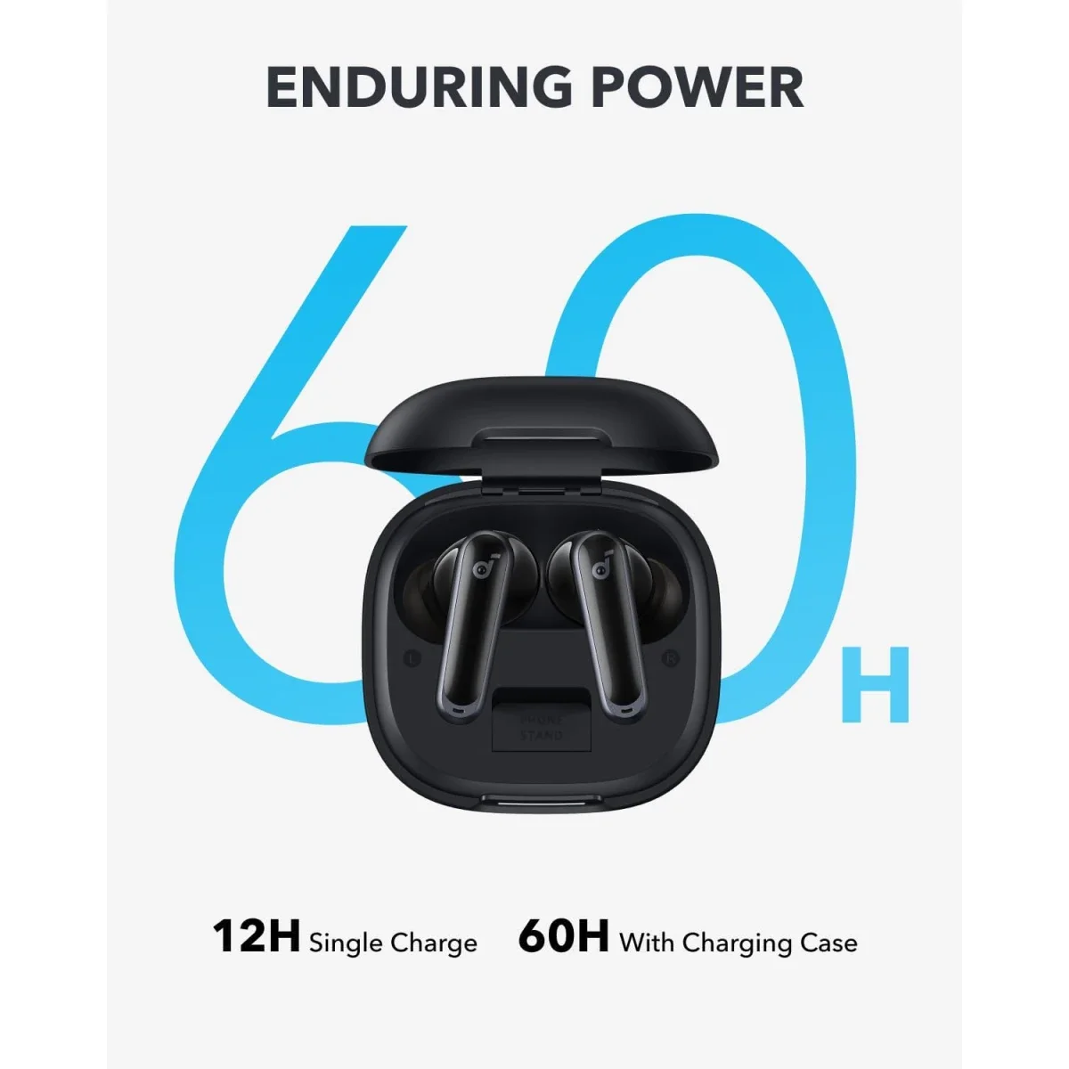 Anker Soundcore P40i Wireless Earbuds with Adaptive ANC, 11mm Drivers and 60H Playtime - Black - Thumbnail 4