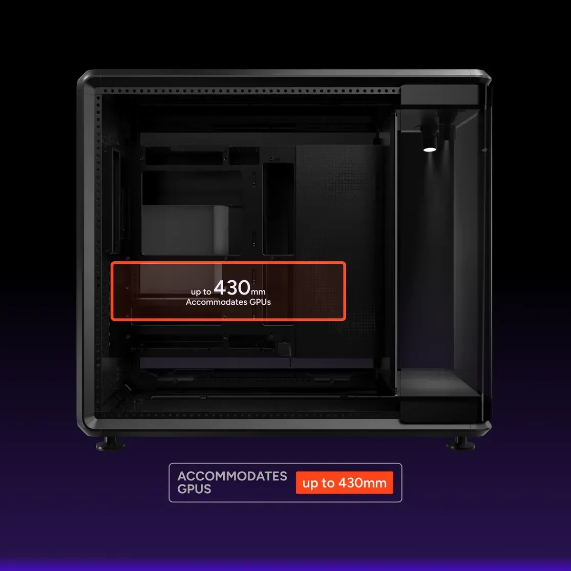 Cooler Master MasterFrame 360 STAGE LCD Open-Frame ATX Mid-Tower PC Case - Thumbnail 17