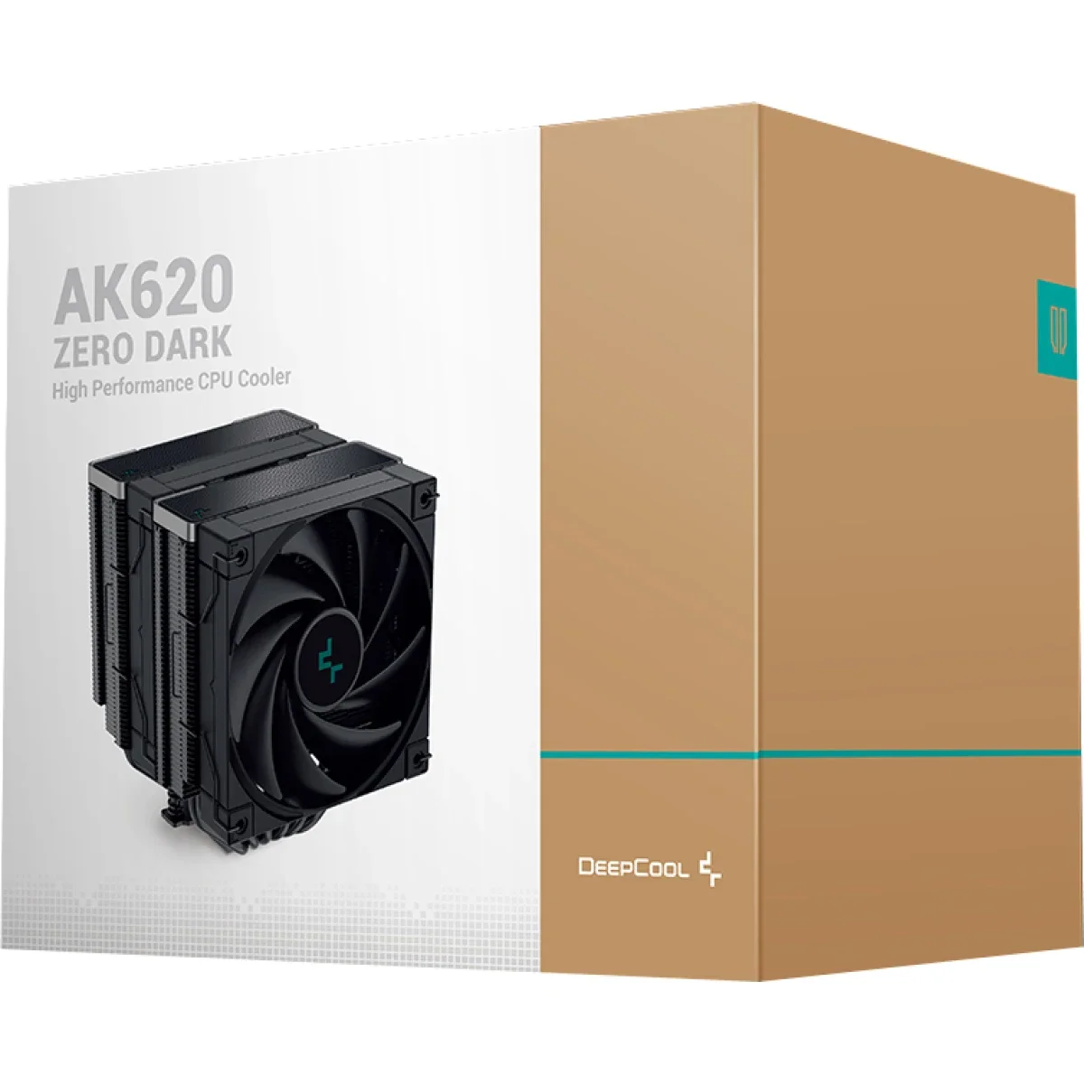 DeepCool AK620 Zero Dark CPU Air Cooler 260W TDP Dual-Tower with 2x120mm Fans - Image 1