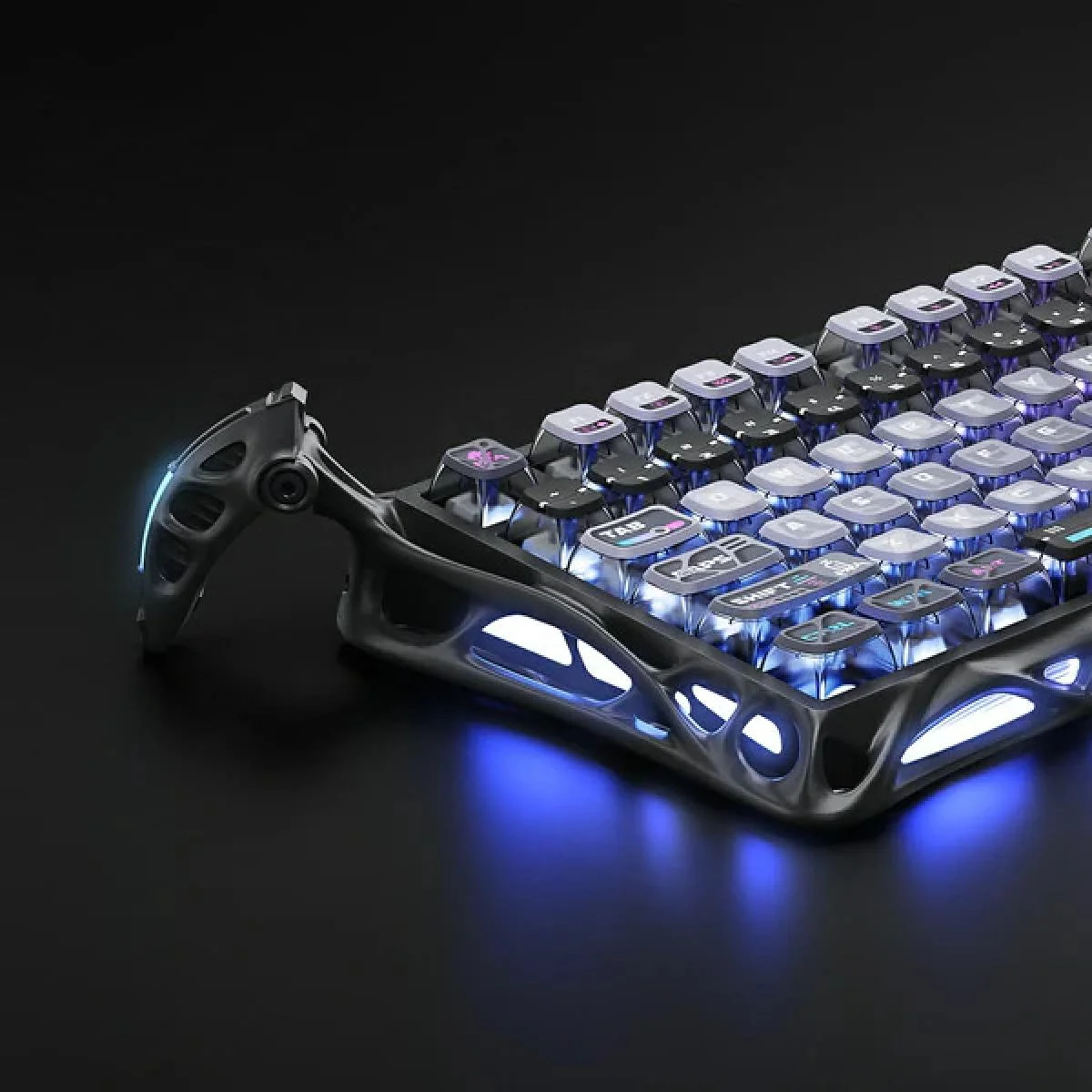 كيبورد ألعاب ميكانيكي لاسلكي GravaStar Mercury K1 Pro 75% جالاكسي بلاك - Image 5