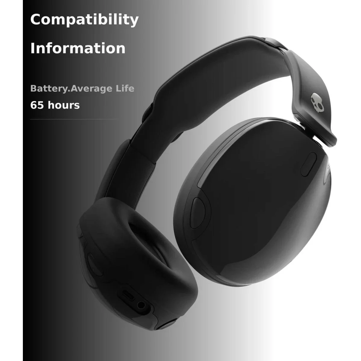 سماعات رأس Skullcandy Hesh 540 ANC لاسلكية فوق الأذن بتقنية Bluetooth وصوت THX Spatial Audio وبطارية حتى 65 ساعة - أسود حقيقي - Thumbnail 6