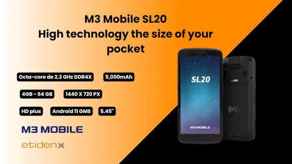 ماسح باركود محمول M3 SL20 بنظام Android 11 ويدعم رموز 1D/2D وشاشة 5.45 إنش - Image 2