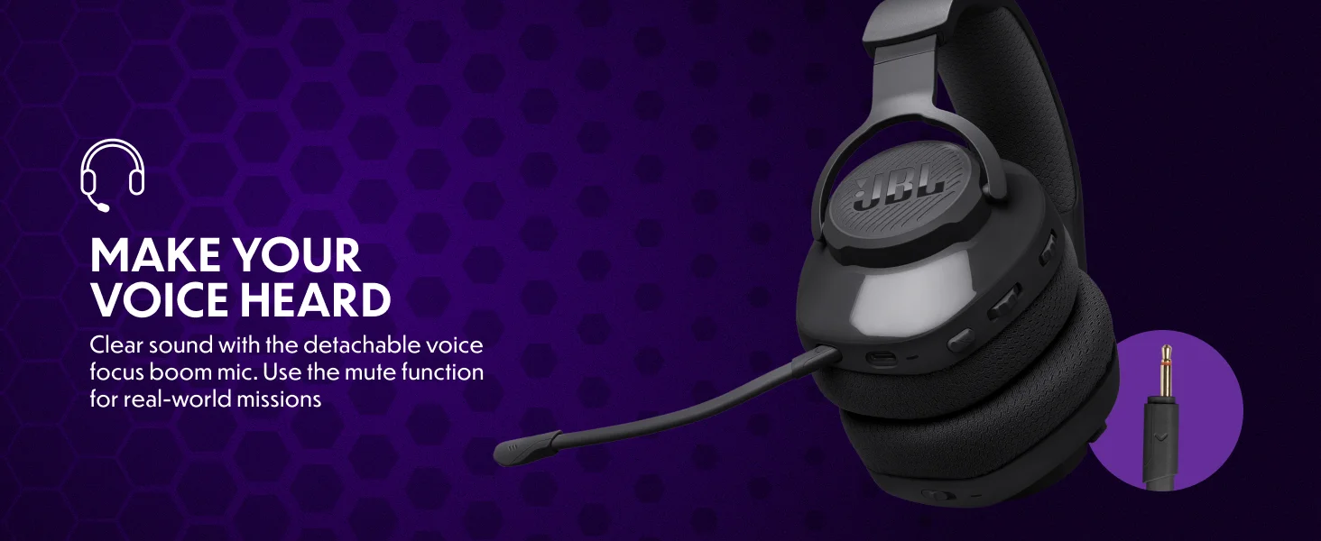 سماعة رأس لاسلكية مخصصة للألعاب (Gaming Headset) من إنتاج شركة JBL الشهيرة | اتصال مزدوج : اتصال لاسلكي 2.4GHz و بلوتوث | أسود - Image 7