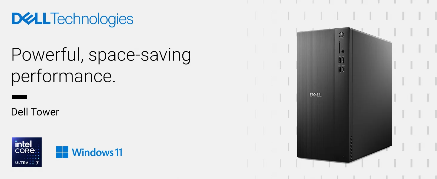 Dell ECT1250 (2025) Tower Desktop Intel Core i3-14100 8GB RAM 512GB SSD Black - Thumbnail 5