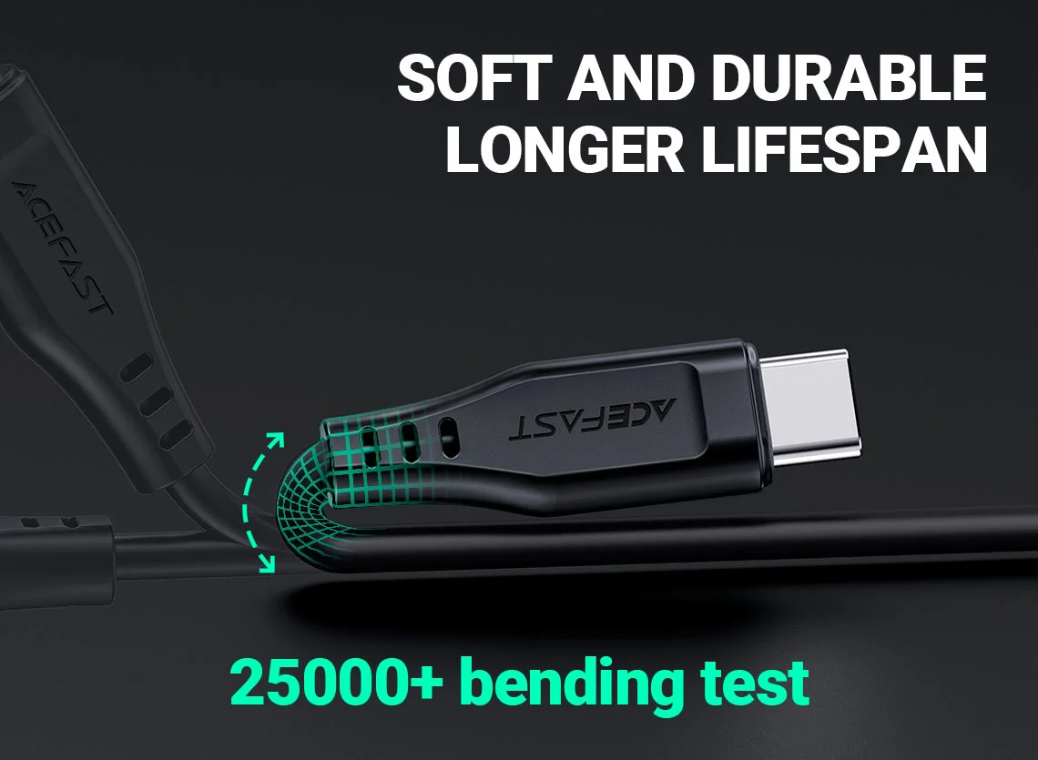كابل شحن ونقل بيانات USB-C إلى Lightning ACEFAST C3-01 بطول 1.2 متر أبيض - Thumbnail 13