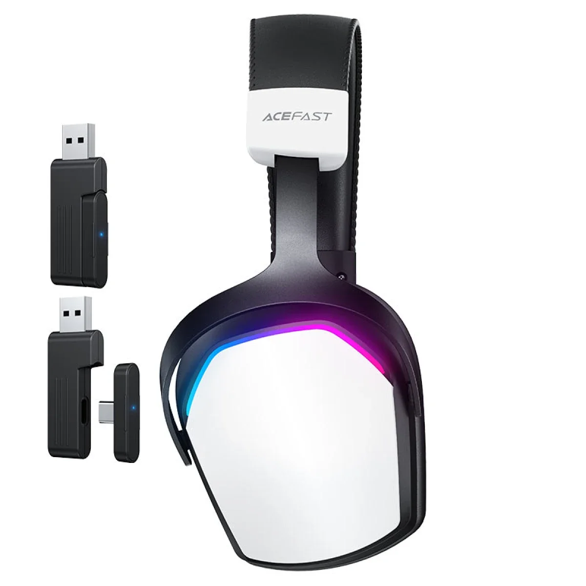 ACEFAST H11 Wireless Gaming Headset with RGB Light, Detachable Microphone & 50mm Drivers - Image 4