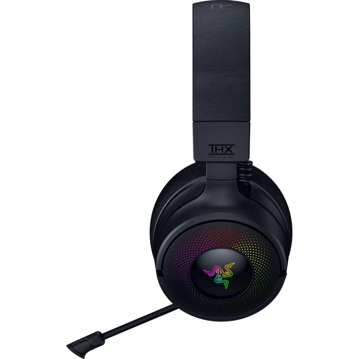 سماعة ألعاب Razer Kraken V4 لاسلكية مع Bluetooth وUSB، مشغلات 40 مم وإضاءة RGB بـ9 مناطق - أسود - Thumbnail 10