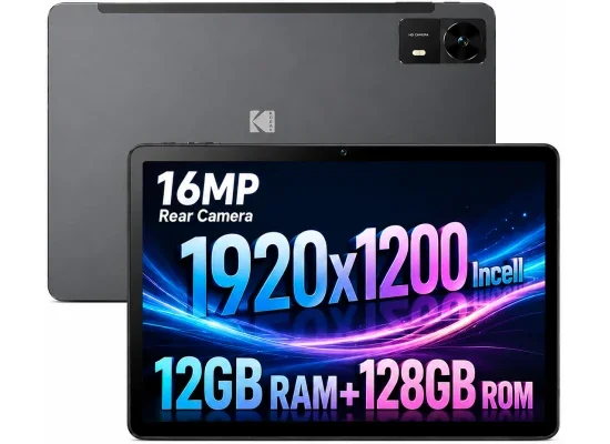 تابلت Kodak K11 أندرويد واي فاي 11.0 إنش، 128GB، شاشة IPS 2K FHD لمس، مع جراب حماية، Space Gray - Image 9