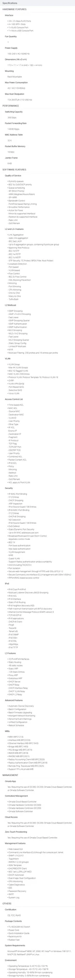 سويتش TP-LINK JetStream TL-SG3428X-M2 مُدار L2+ بـ 24 منفذ 2.5G مع 4 منافذ 10G SFP+ - Image 11