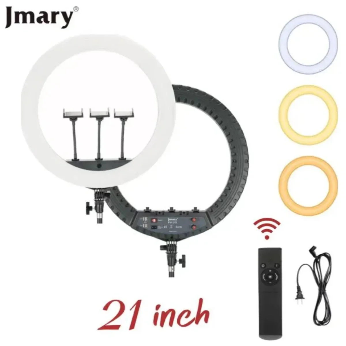 إضاءة حلقية LED Jmary FM-21R 21 إنش 72 واط مع ريموت بدون حامل ثلاثي