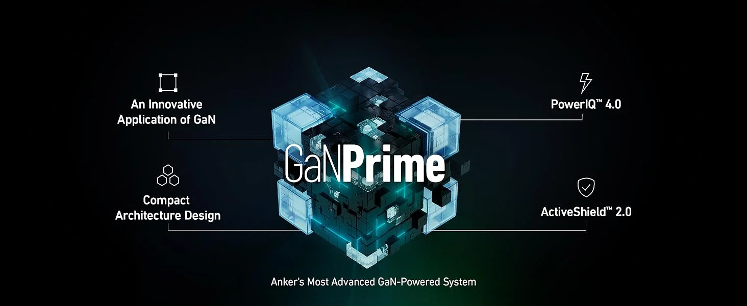 شاحن Anker Prime سريع GaN USB-C بقدرة 240 واط و4 منافذ - Thumbnail 9