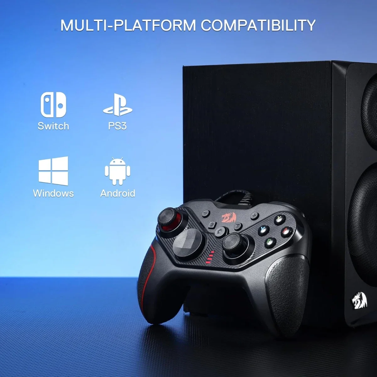 Redragon G710 Wired Gaming Controller for PC, Android & Nintendo Switch - Black - Thumbnail 7