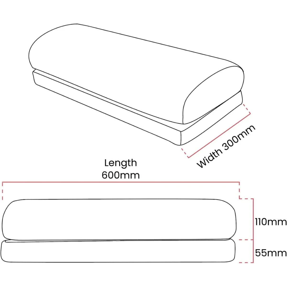 Arozzi Adjustable Memory Foam Under-Desk Footrest - Dark Grey - Image 2