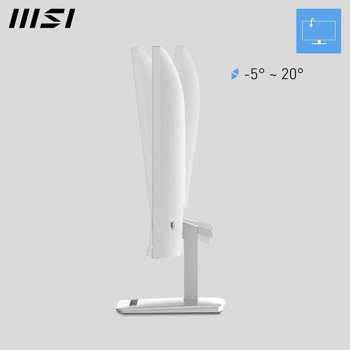 MSI 27-inch FHD IPS Monitor, 1920x1080, 144Hz, 1ms, HDR Ready, White – PRO MP273W E14A - Image 6