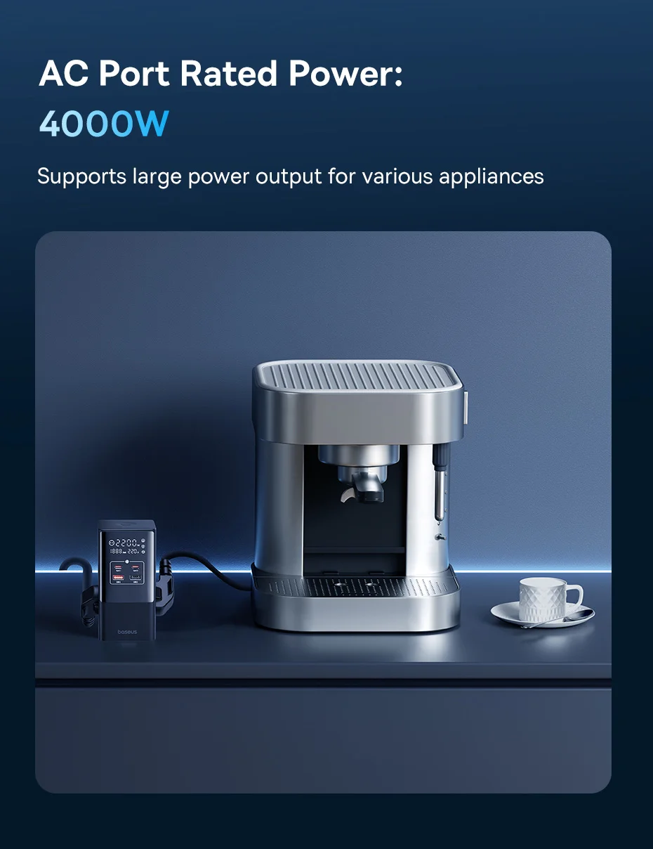 مشترك كهربائي رقمي Baseus PowerCombo Tower بقدرة 35 واط، 3 منافذ AC و2 USB-A و2 USB-C، سلك EU بطول 1.5 متر - أسود - Thumbnail 18