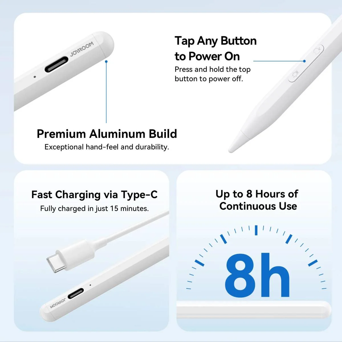 JOYROOM JR-K12 Pro Active Dual-Mode Stylus Pen with 2 Spare Nibs