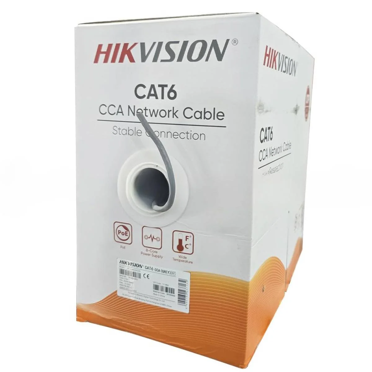 كيبل شبكة HIKVISION DS-1LN6UUCCA Cat6 U/UTP بطول 305 متر رمادي - Image 2