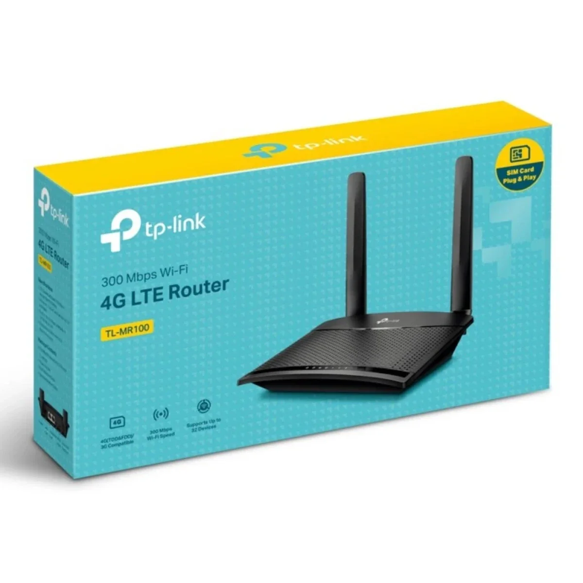 TP-LINK TL-MR100 300 Mbps 4G LTE Wi-Fi Router with SIM Slot
