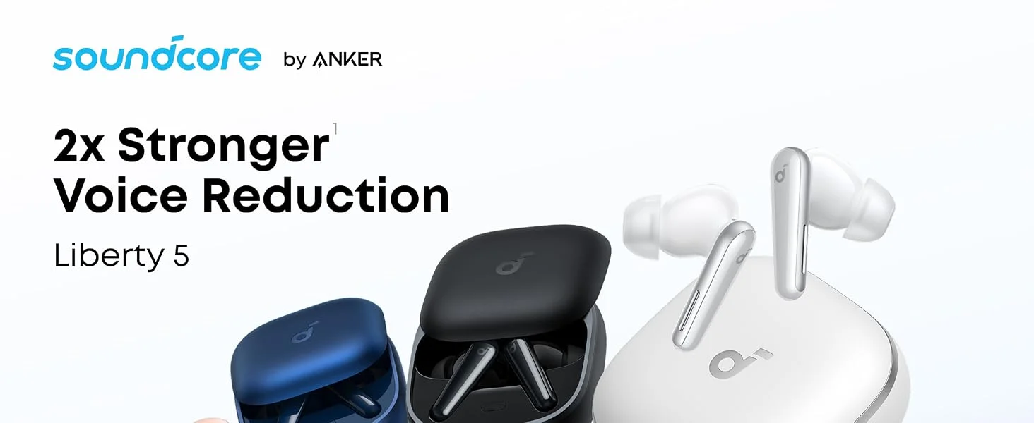 سماعات أذن لاسلكية Anker soundcore Liberty 5 بإلغاء الضوضاء، أزرق - Thumbnail 7