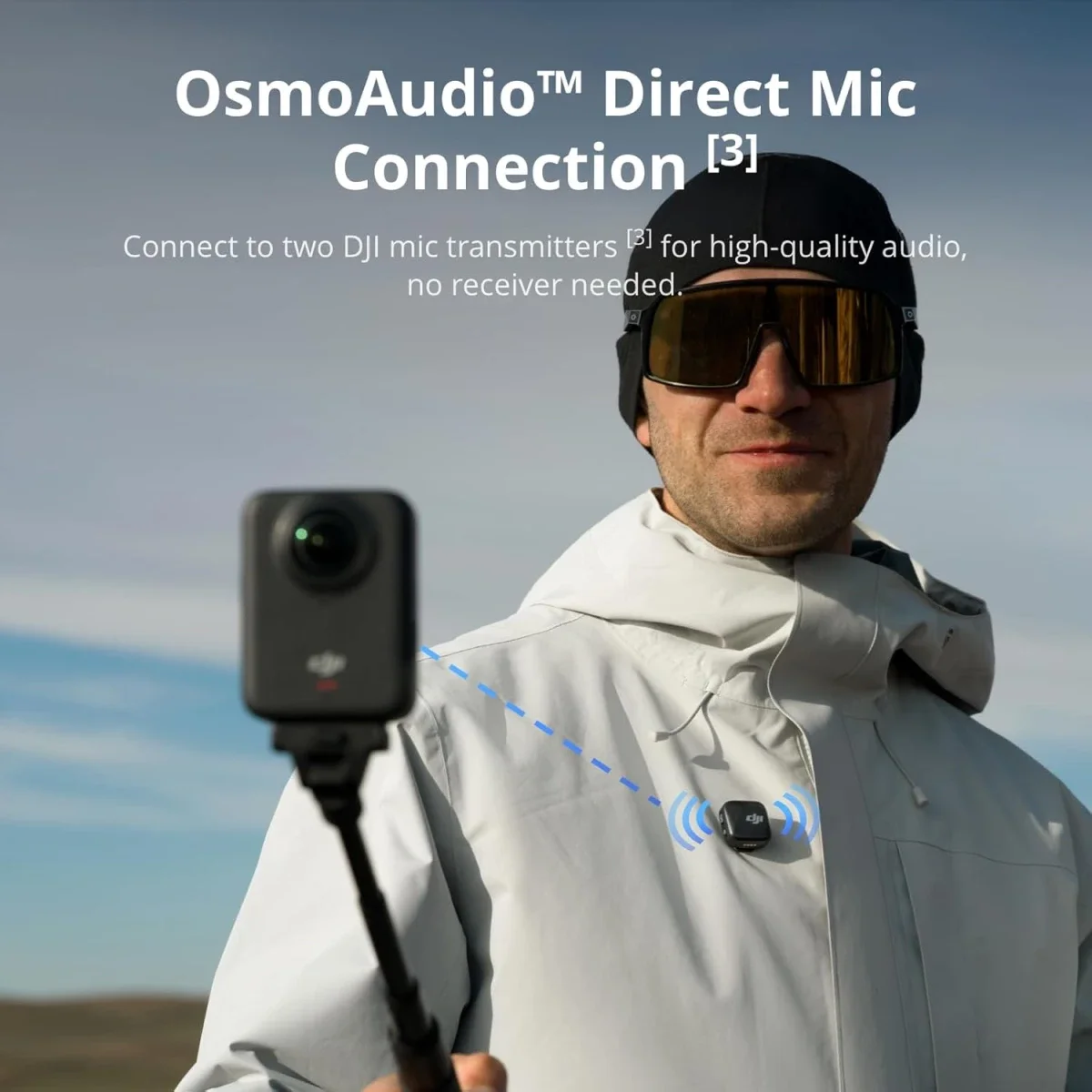 DJI Osmo 360 Adventure Combo 8K 360° Action Camera with 105GB Storage - Thumbnail 8