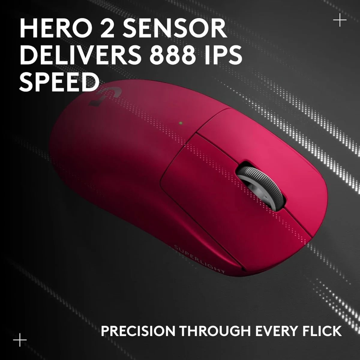 ماوس ألعاب لاسلكي Logitech G PRO X SUPERLIGHT 2c بدقة 44K DPI، ماجنتا - Thumbnail 7