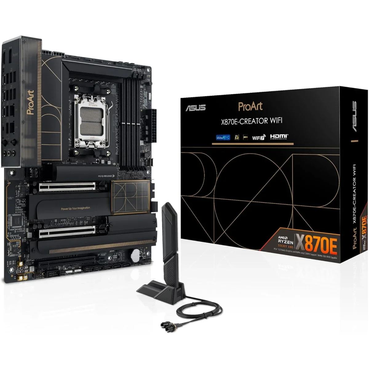 Asus ProArt X870E-Creator WiFi AM5 ATX Motherboard with DDR5, 4x M.2, PCIe 5.0 and Bluetooth 5.4 - Image 1