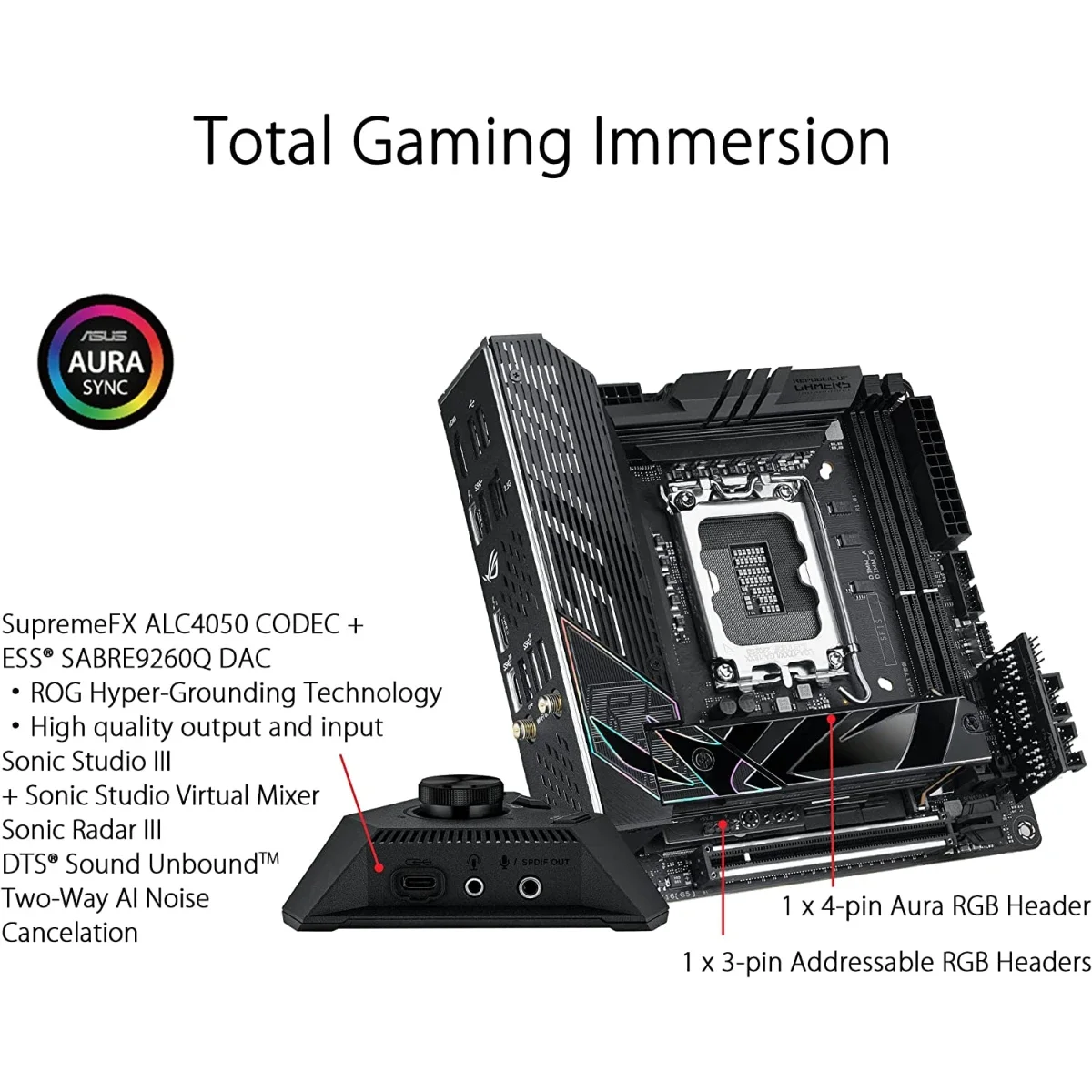 لوحة أم Asus ROG Strix Z790-I Gaming WiFi 6E LGA 1700 Mini-ITX - Thumbnail 6