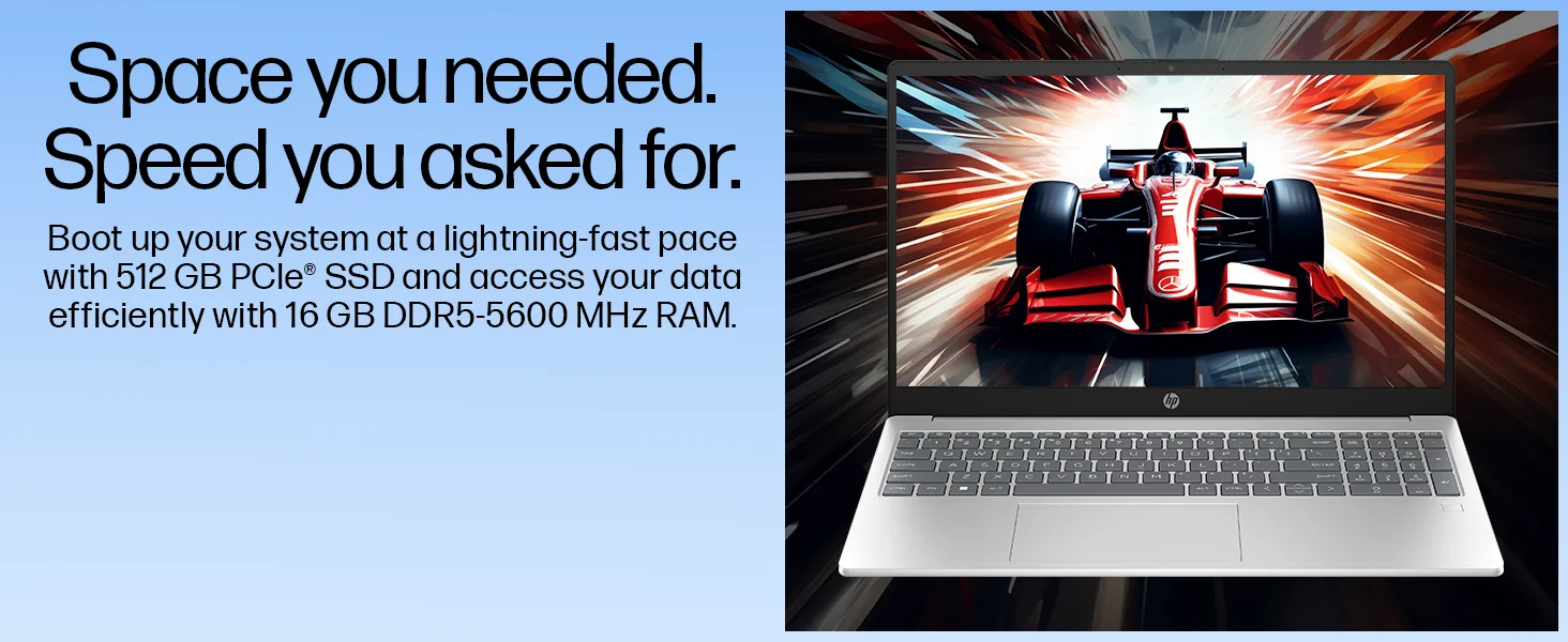 لابتوب HP 15-fd0380ne بشاشة 15.6 إنش FHD ومعالج Intel Core 5 120U وذاكرة 8GB وتخزين 512GB SSD لون Natural Silver - Thumbnail 8