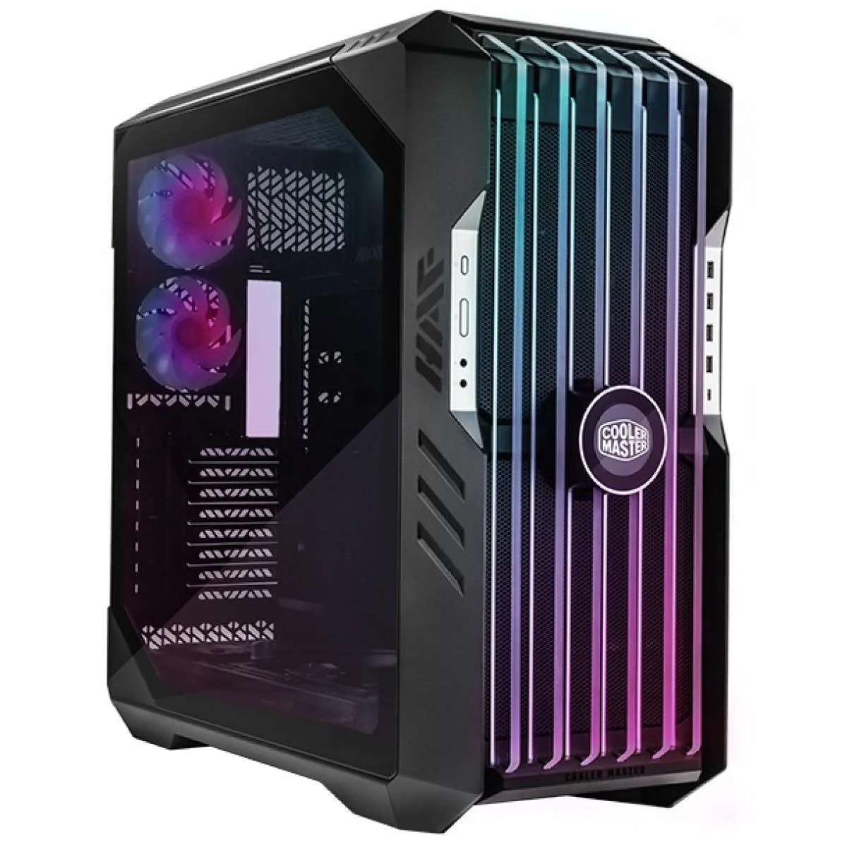 هيكل ألعاب Cooler Master كامل البرج بلون رمادي تيتانيوم HAF 700 EVO ARGB
