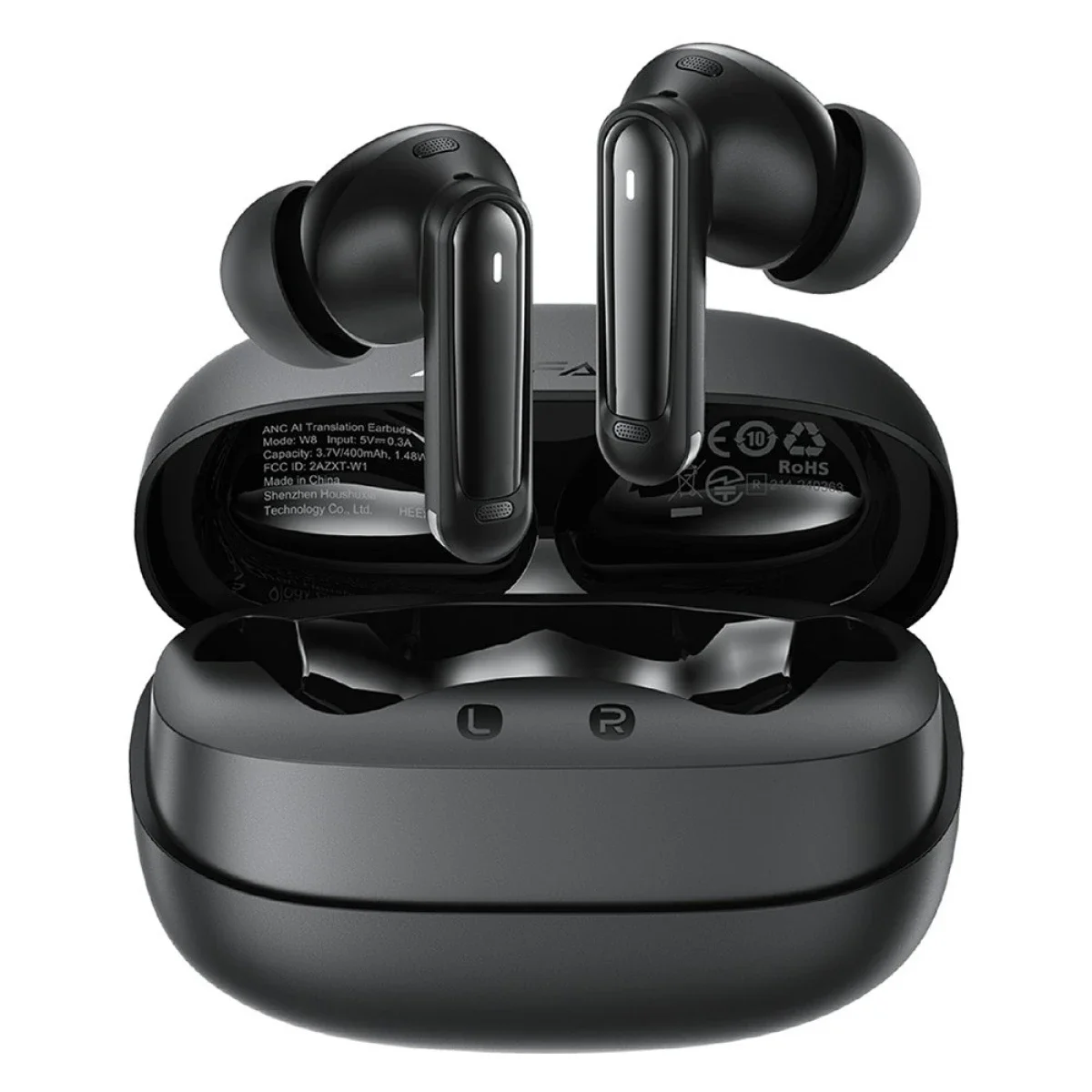 ACEFAST W8 AI Translation Wireless Earbuds with ANC and ENC, Bluetooth 6.0 - Black