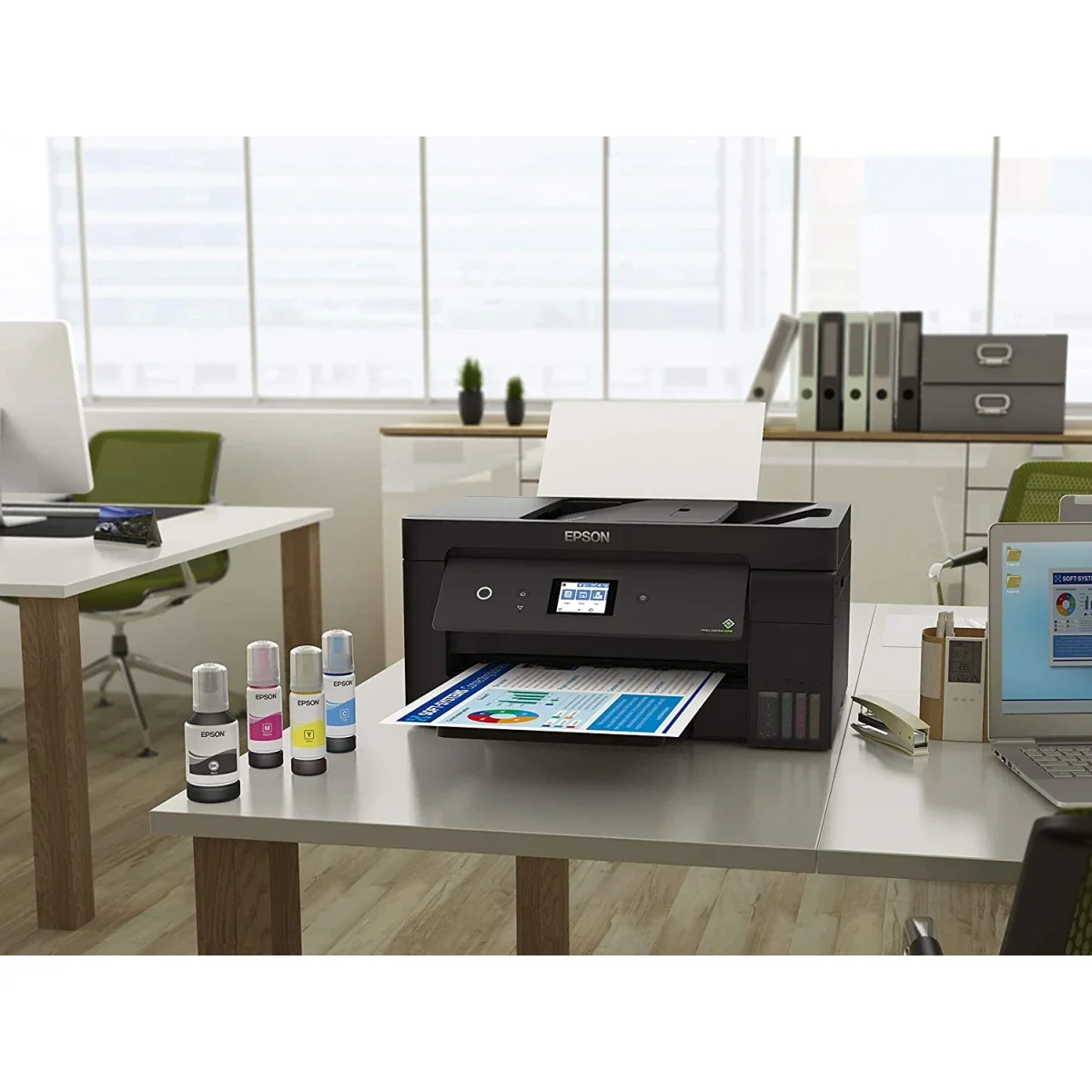 طابعة حبر متعددة الوظائف EPSON EcoTank L14150 A3+ مع Wi‑Fi وطباعة على الوجهين - Thumbnail 6
