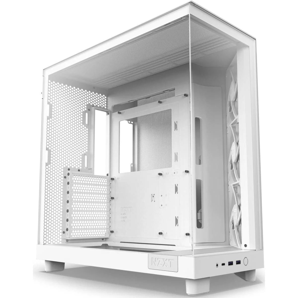 NZXT H6 Flow Compact Dual-Chamber Mid-Tower Gaming Case White