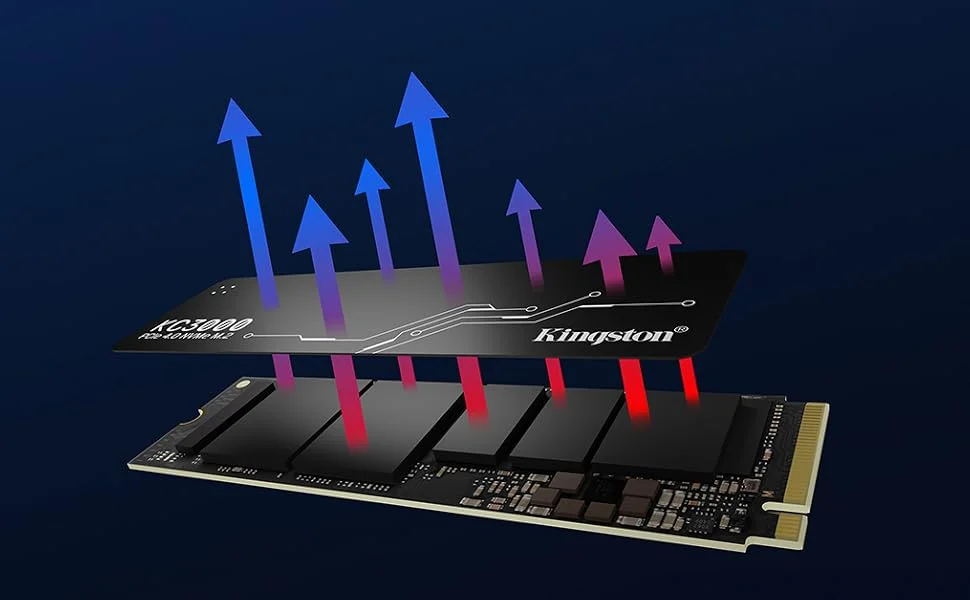 قرص SSD Kingston KC3000 1TB PCIe 4.0 NVMe M.2 SKC3000S/1024G - Thumbnail 6