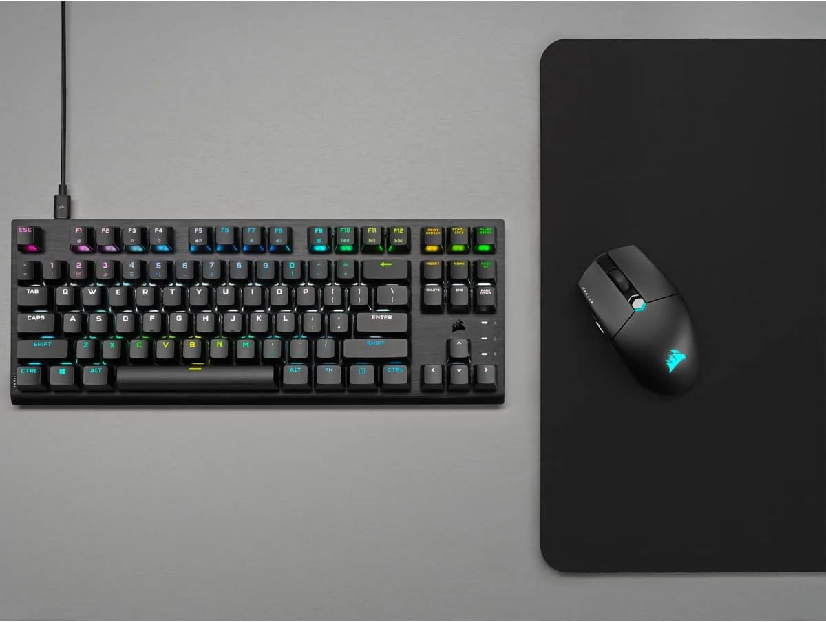 كيبورد ألعاب Corsair K60 PRO TKL RGB بدون لوحة أرقام بسويتشات OPX بصرية ميكانيكية – CH-911D01A-NA - Image 3