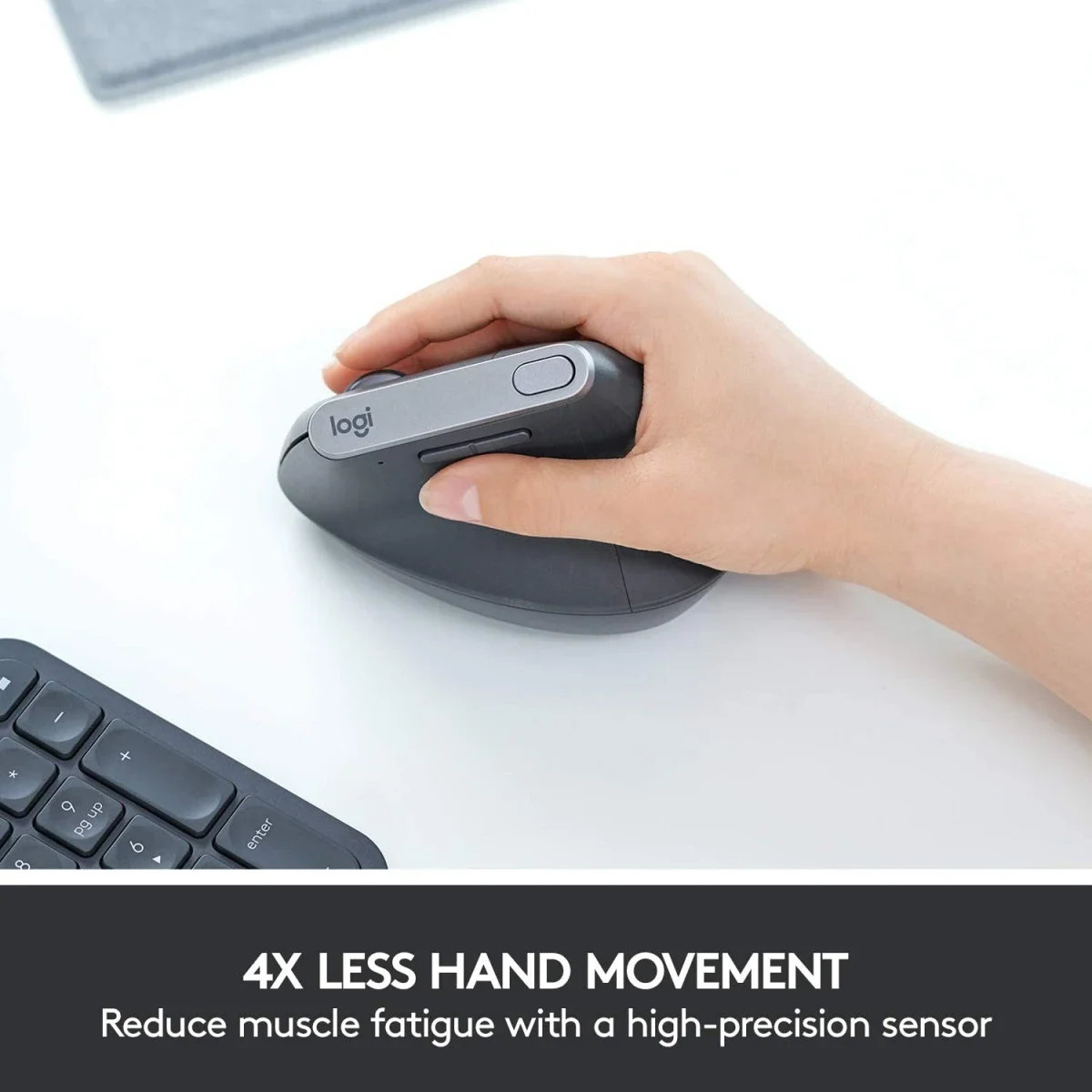 Logitech MX Vertical Wireless Ergonomic Mouse, Graphite - Thumbnail 5