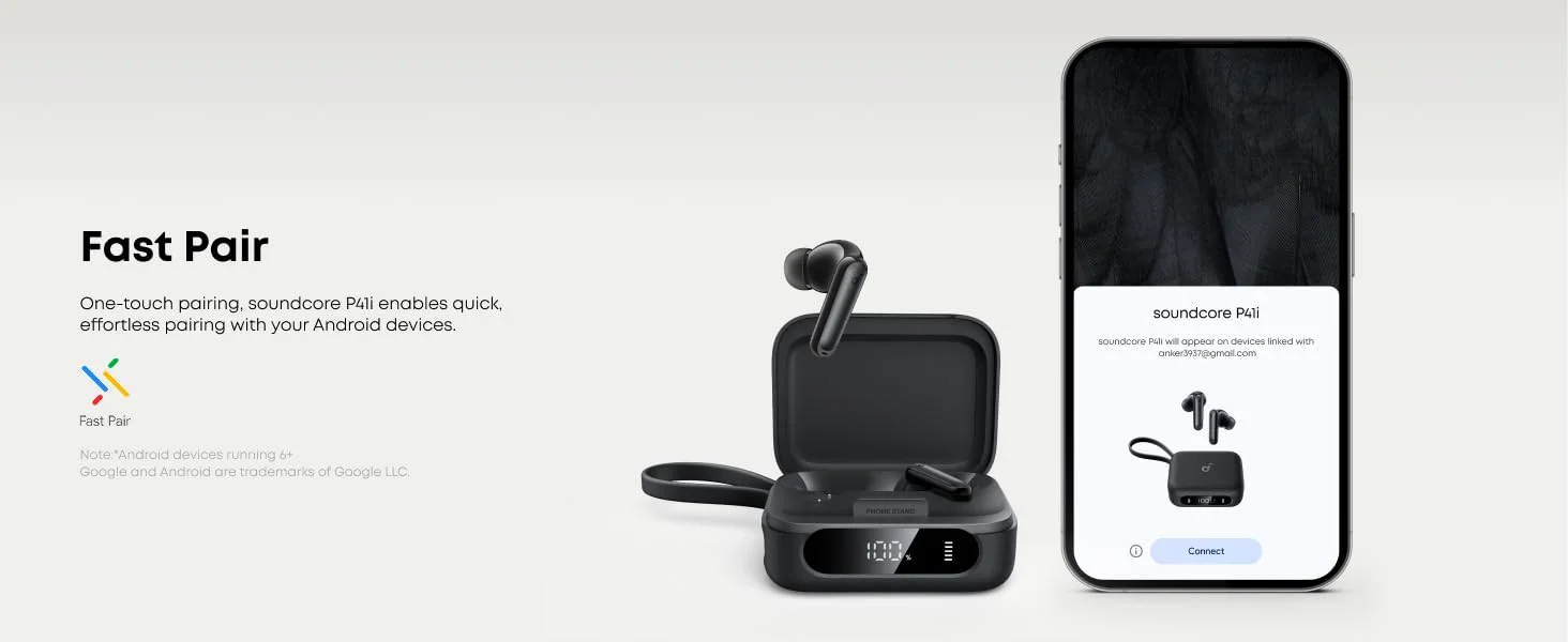 سماعات أذن Anker Soundcore P41i لاسلكية بعزل ضوضاء تكيفي مع علبة شحن 3000mAh، أبيض - Image 24