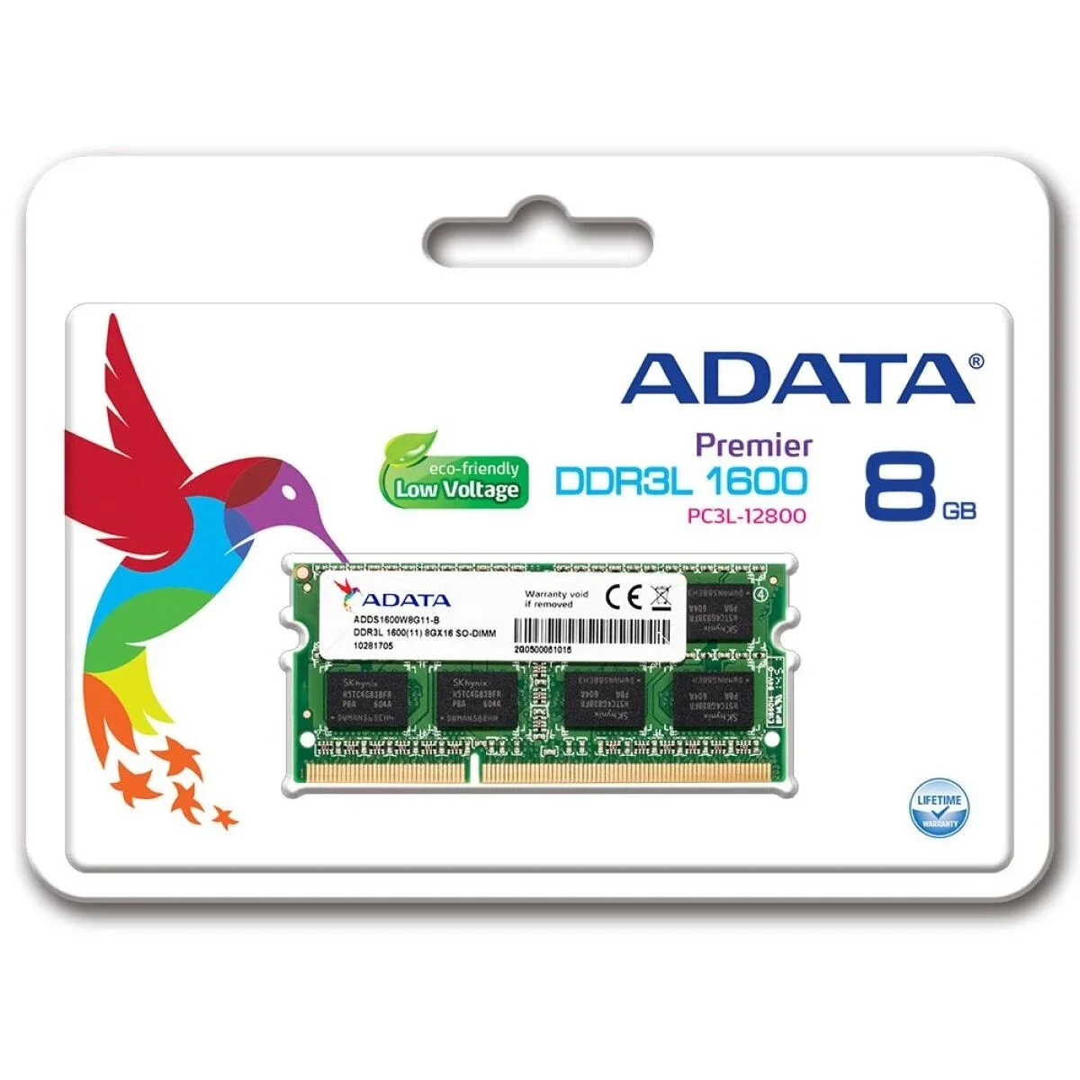 رام لابتوب ADATA Premier بسعة 8GB وتردد 1600MHz DDR3L