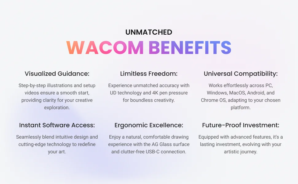 شاشة رسم Wacom One 13 (2023) قياس 13.3 إنش FHD مع قلم UD - Thumbnail 11