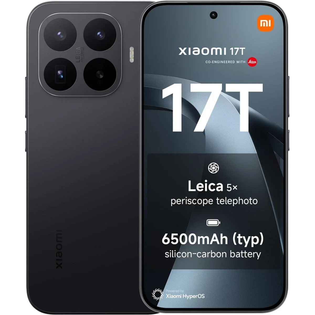 Xiaomi 17T 5G 6.59-inch 120Hz 1.5K AMOLED Smartphone, 12GB RAM, 256GB Storage, Black