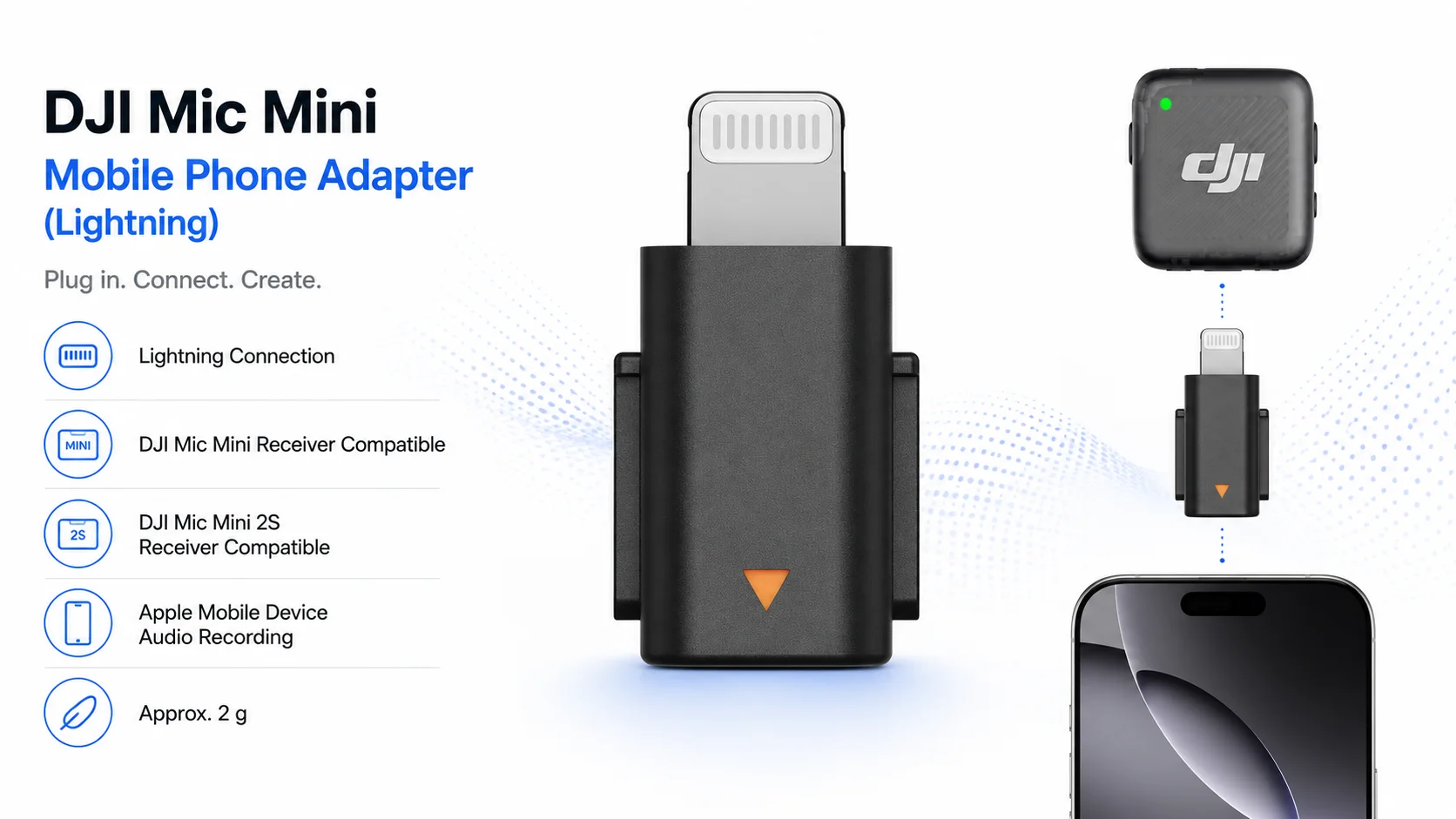 محول هاتف DJI Mic Mini بمنفذ Lightning - Image 3
