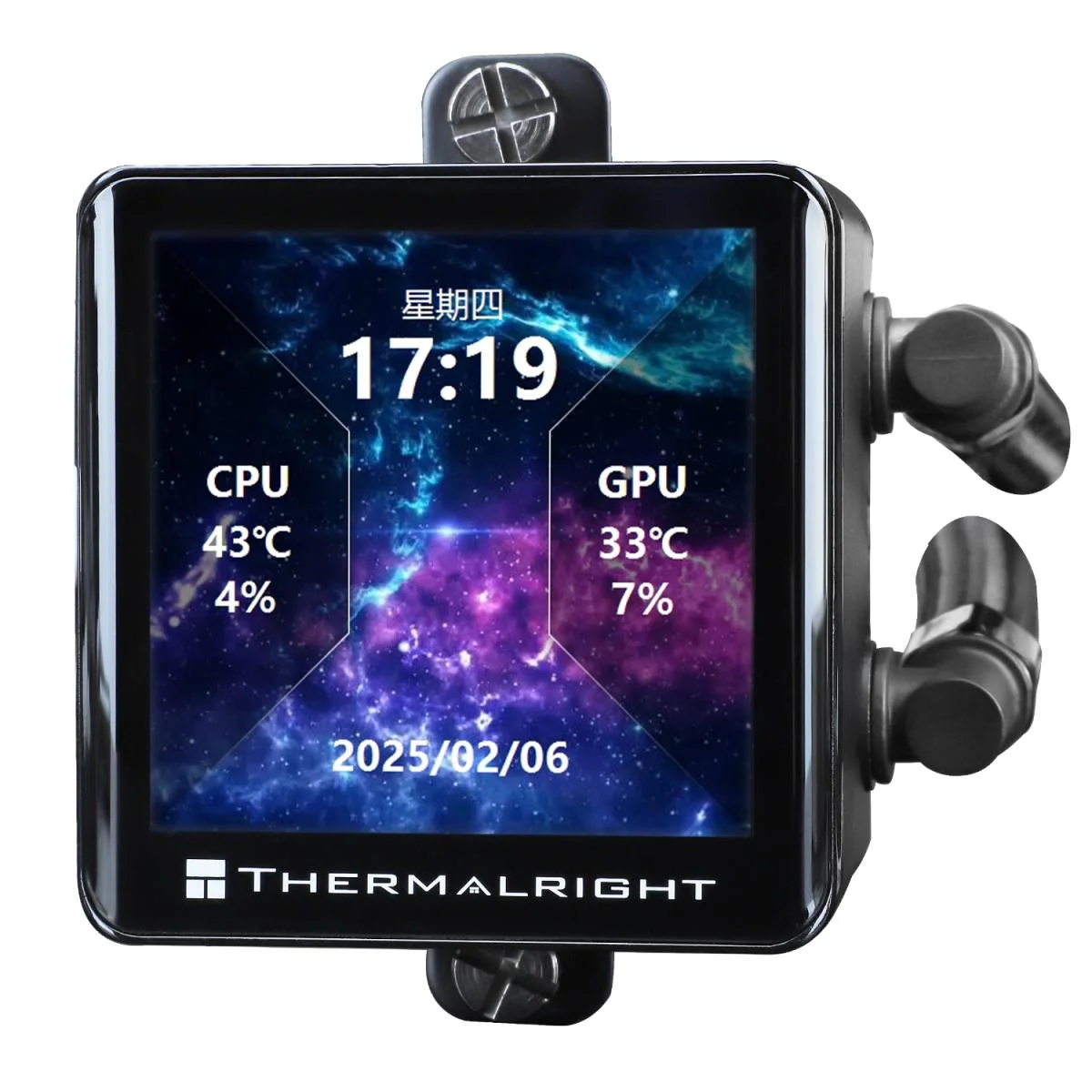 مبرد سائل للمعالج Thermalright Frozen Vision 360 ARGB Black V2 مع شاشة IPS LCD مقاس 2.88 إنش - Image 2