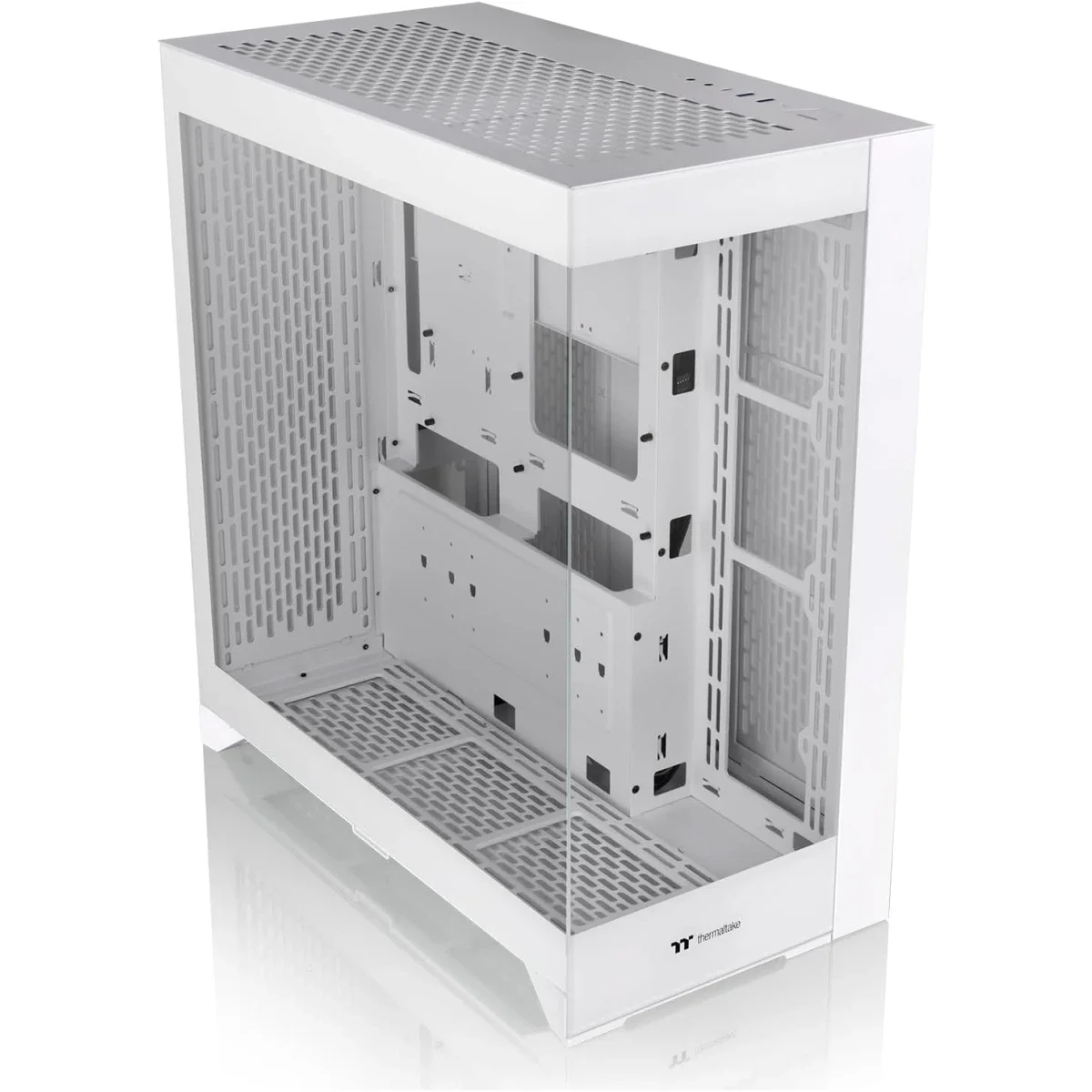 هيكل كمبيوتر Thermaltake CTE E600 MX E-ATX ميد تاور مع حامل بطاقة رسومية عائم ثلاثي الاتجاهات وكابل PCIe 4.0 بطول 400 مم - أبيض - Thumbnail 5