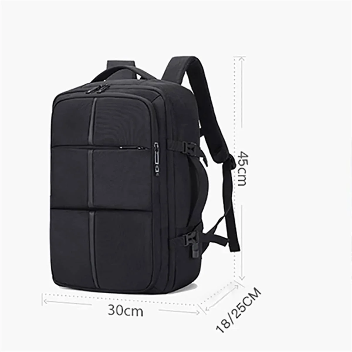 حقيبة ظهر لابتوب DTBG D-8212W قابلة للتوسعة حتى 17.6 إنش - أسود - Image 6