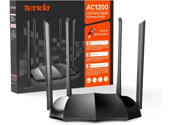 Tenda AC8 AC1200 Dual-Band Gigabit Wi-Fi Router - Thumbnail 9