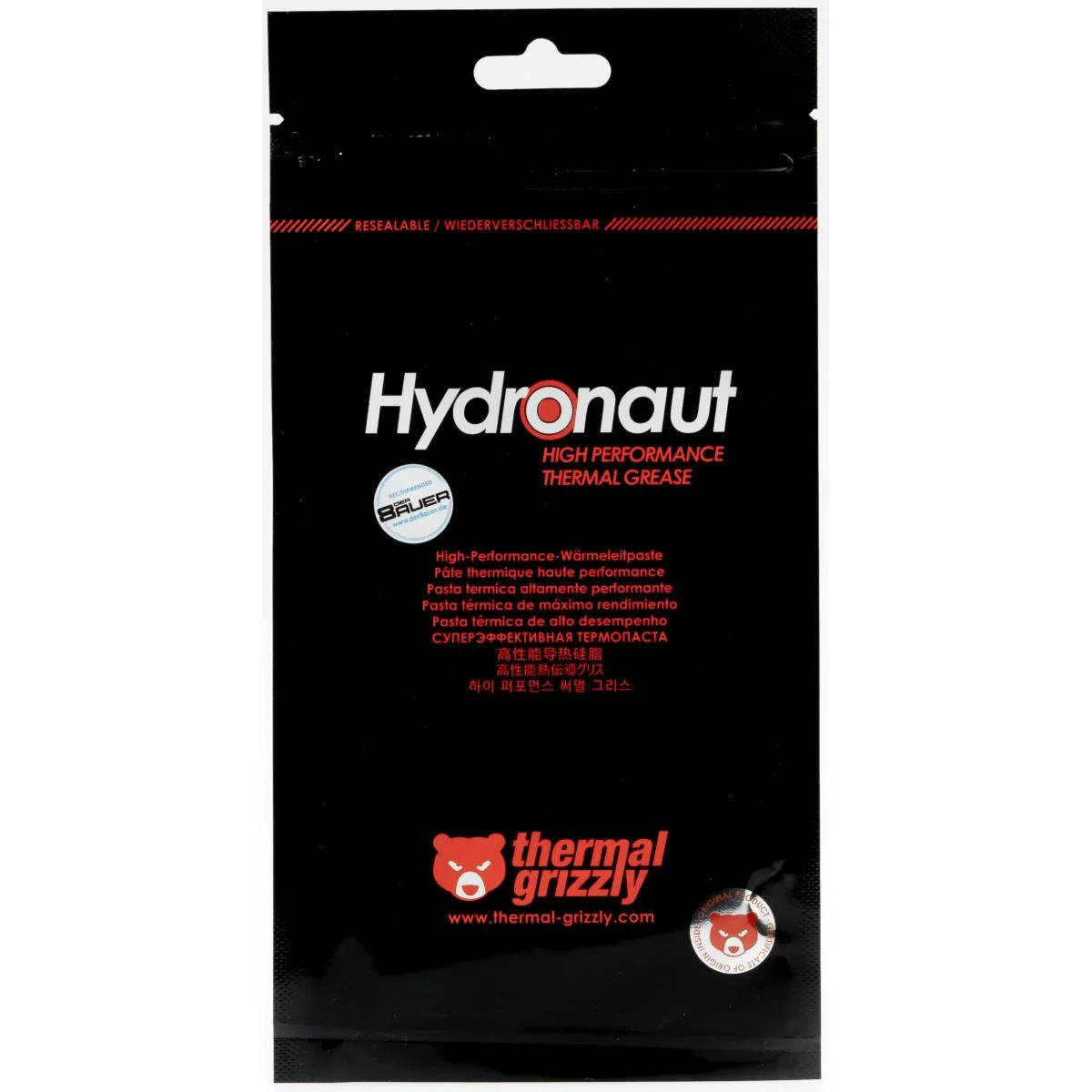 معجون حراري Thermal Grizzly Hydronaut 3.9 غ 1.5 مل 11.8 واط/م·ك