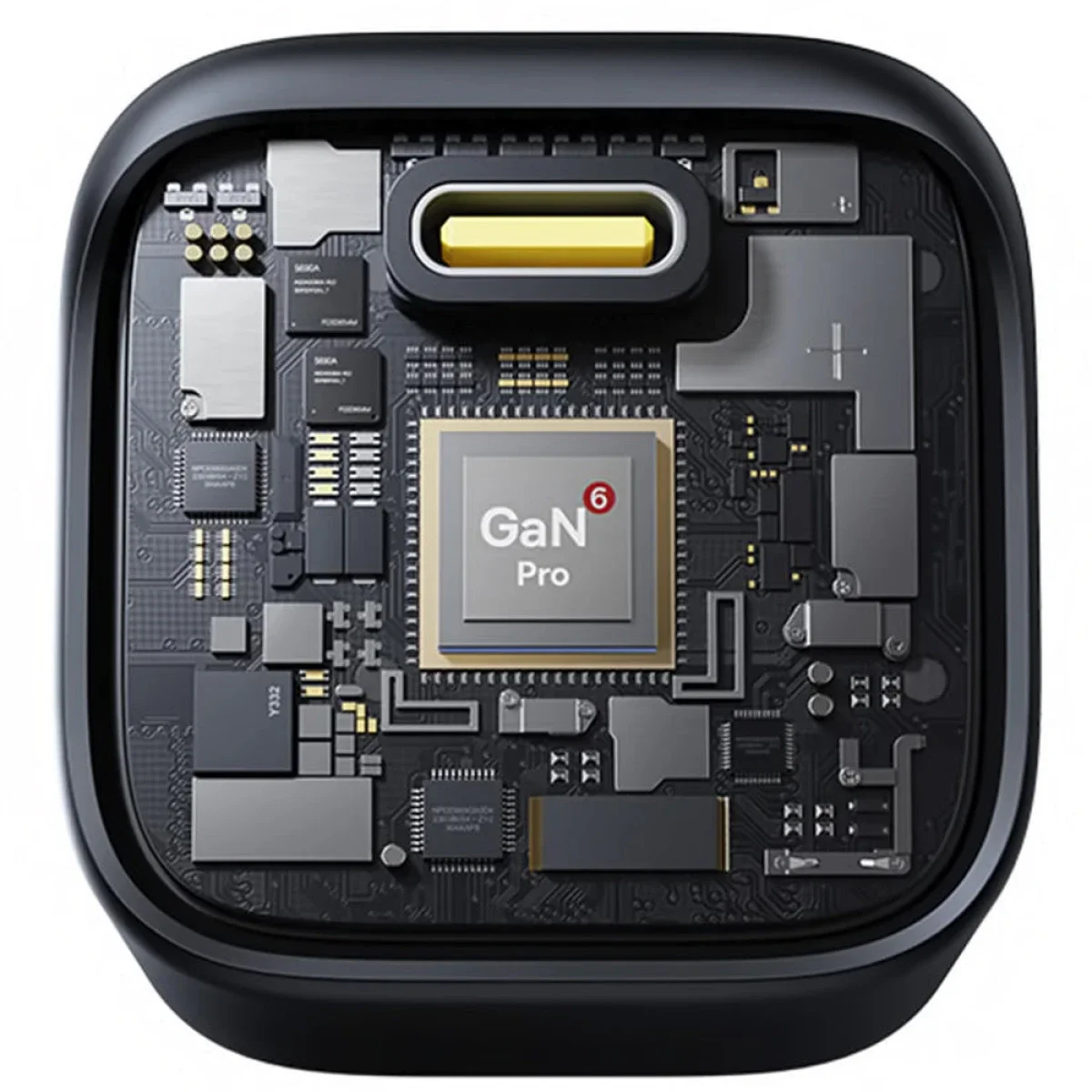 شاحن جداري Baseus PicoGo GaN6 Pro USB-C بقدرة 45 واط قابس أوروبي - أسود - Image 5