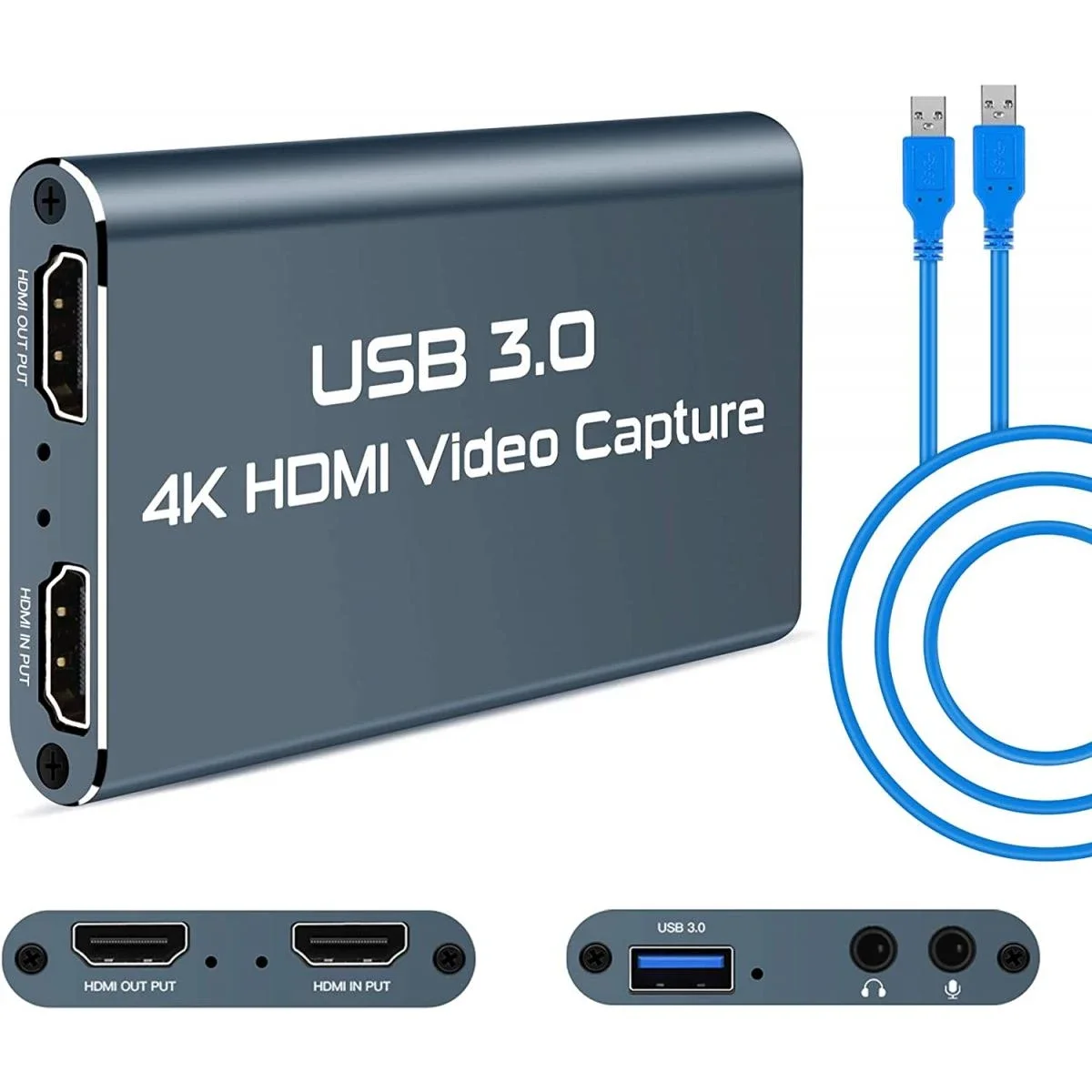 كرت التقاط فيديو Rosmarinus USB 3.0 HDMI بدقة 4K 4096 × 2160 / 60Hz