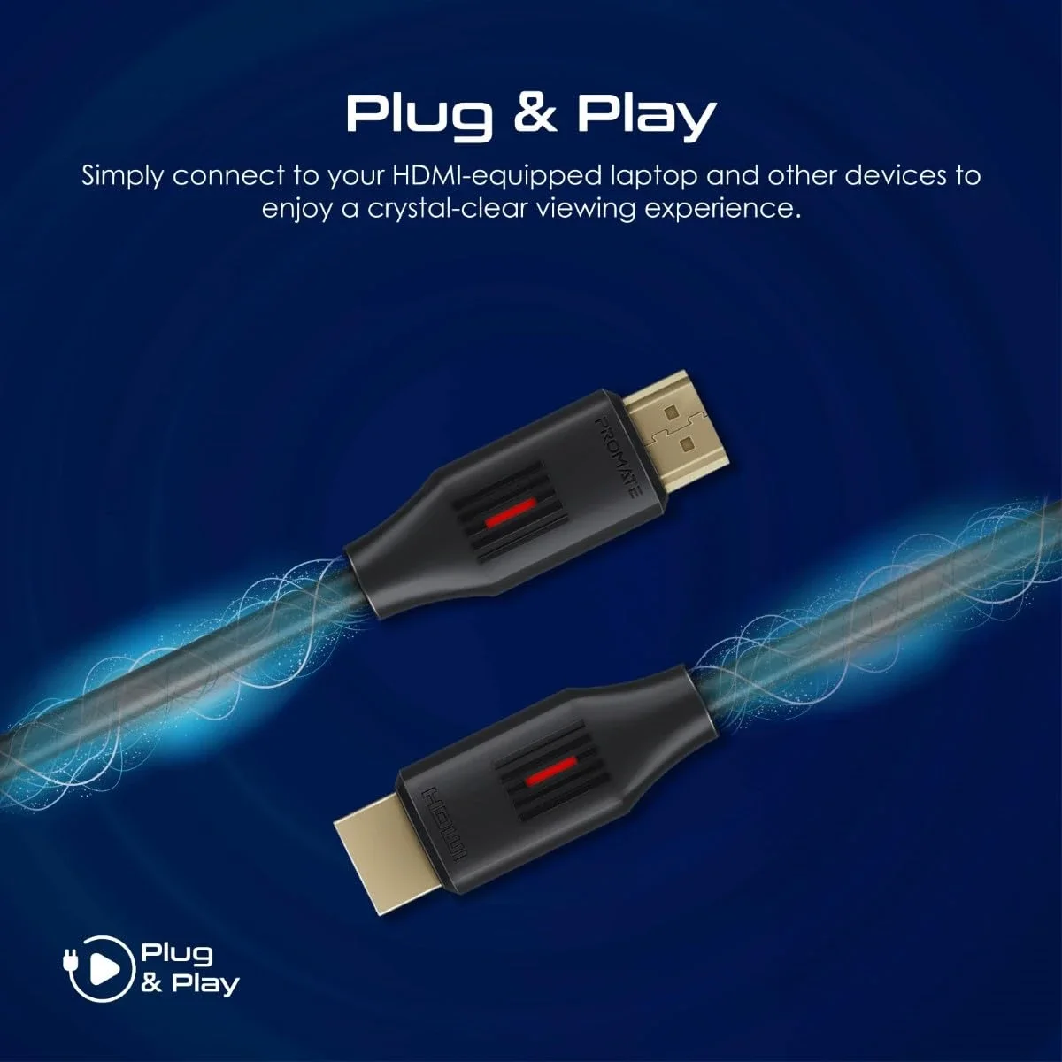 Promate ProLink4K60-300 HDMI 2.0 Cable 4K@60Hz 3m with Ethernet and Gold-Plated Connectors - Thumbnail 8
