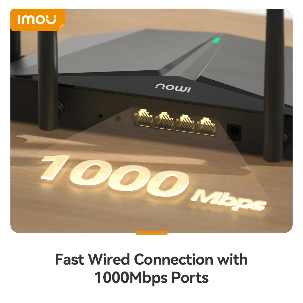 IMOU HX15 AX1500 Gigabit Wi-Fi 6 Dual-Band Router - Black - Thumbnail 5